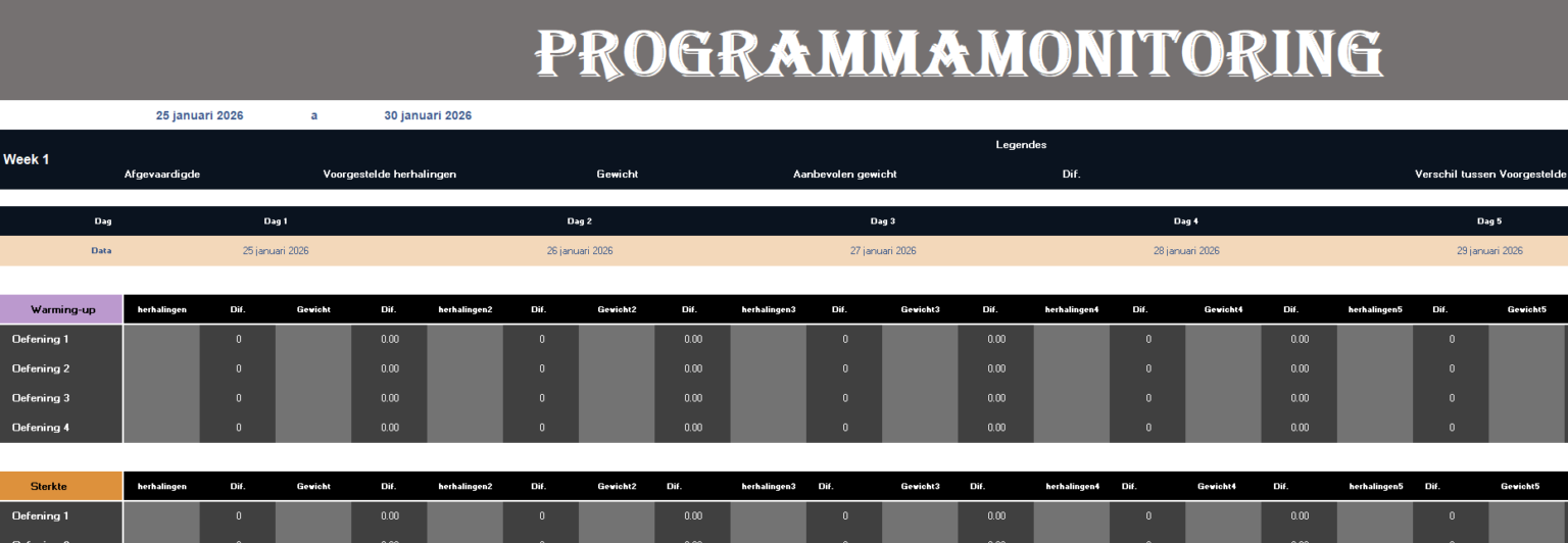 Programmatracking in Excel – Overzicht en Updates Beheren ...